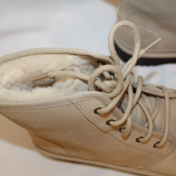 NIB UGG MEN'S HIGH NEUMEL SUEDE SHEARLING LINED ANKLE WINTER WORK BOOTS - Picture 7 of 9